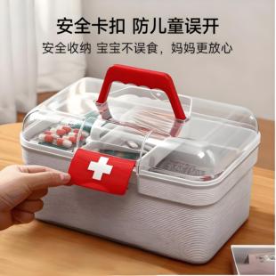 医药箱家庭装学生宿舍大容量医疗箱急救药物药品收纳盒家用小药箱