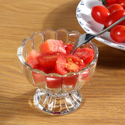 冰淇淋杯高颜值玻璃杯高脚布丁杯