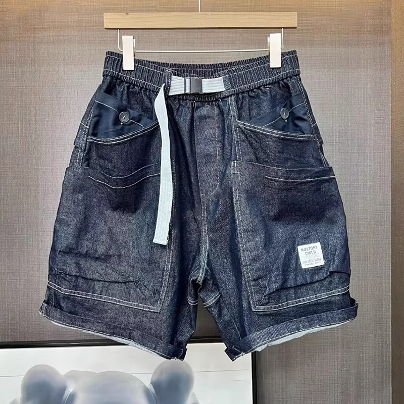 大码300斤工装牛仔短裤男女夏季