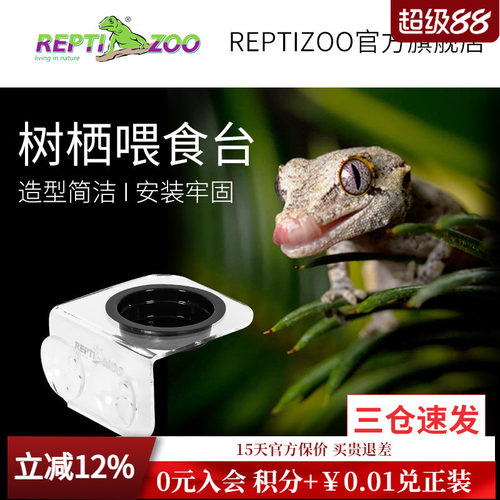REPTIZOO瑞皮爬虫水盆睫角守宫