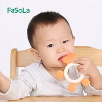 Baby mole que que teether toy 6 tinh khiết tự nhiên không độc hại silicon mềm đun sôi 0 cắn nhạc 3-12 tháng - Gutta-percha / Toothbrsuh / Kem đánh răng gặm nướu hươu