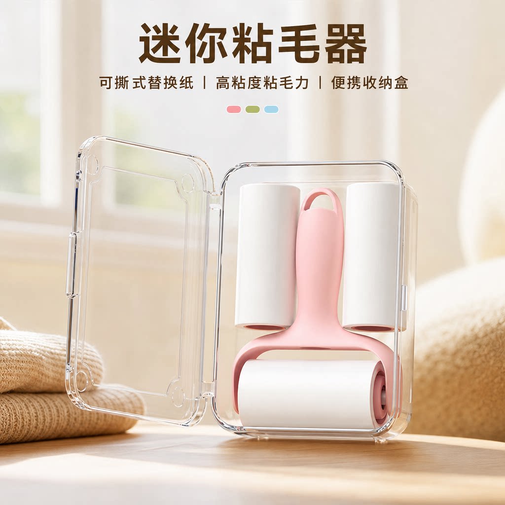 迷你粘毛器滚筒可撕式替换纸
