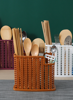厨房筷子架餐具收纳盒家用沥水免打孔多功能筷子篓筷子筒筷子盒子