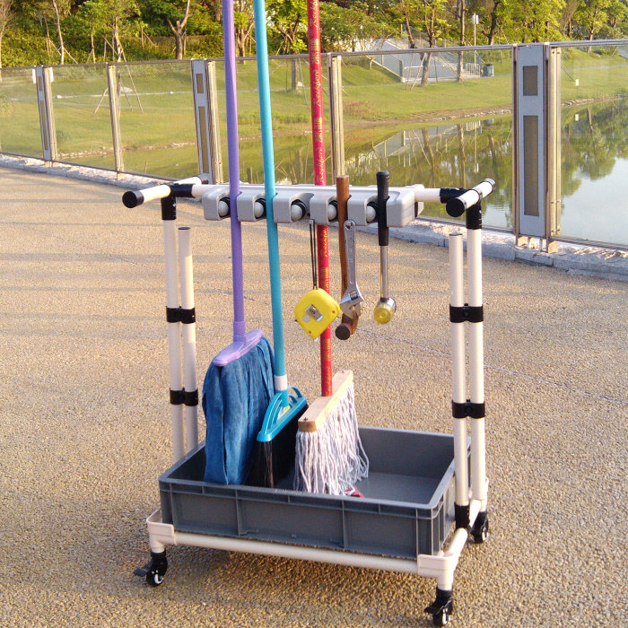 工厂车间挂拖把挂扫把清洁工具挂架拖把架子挂宝落地式拖把墩布架