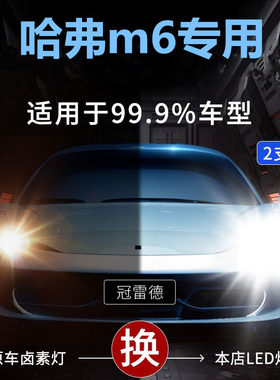适用17-19款长城哈弗m6led车灯前大灯远近光一体改装超亮专用灯泡