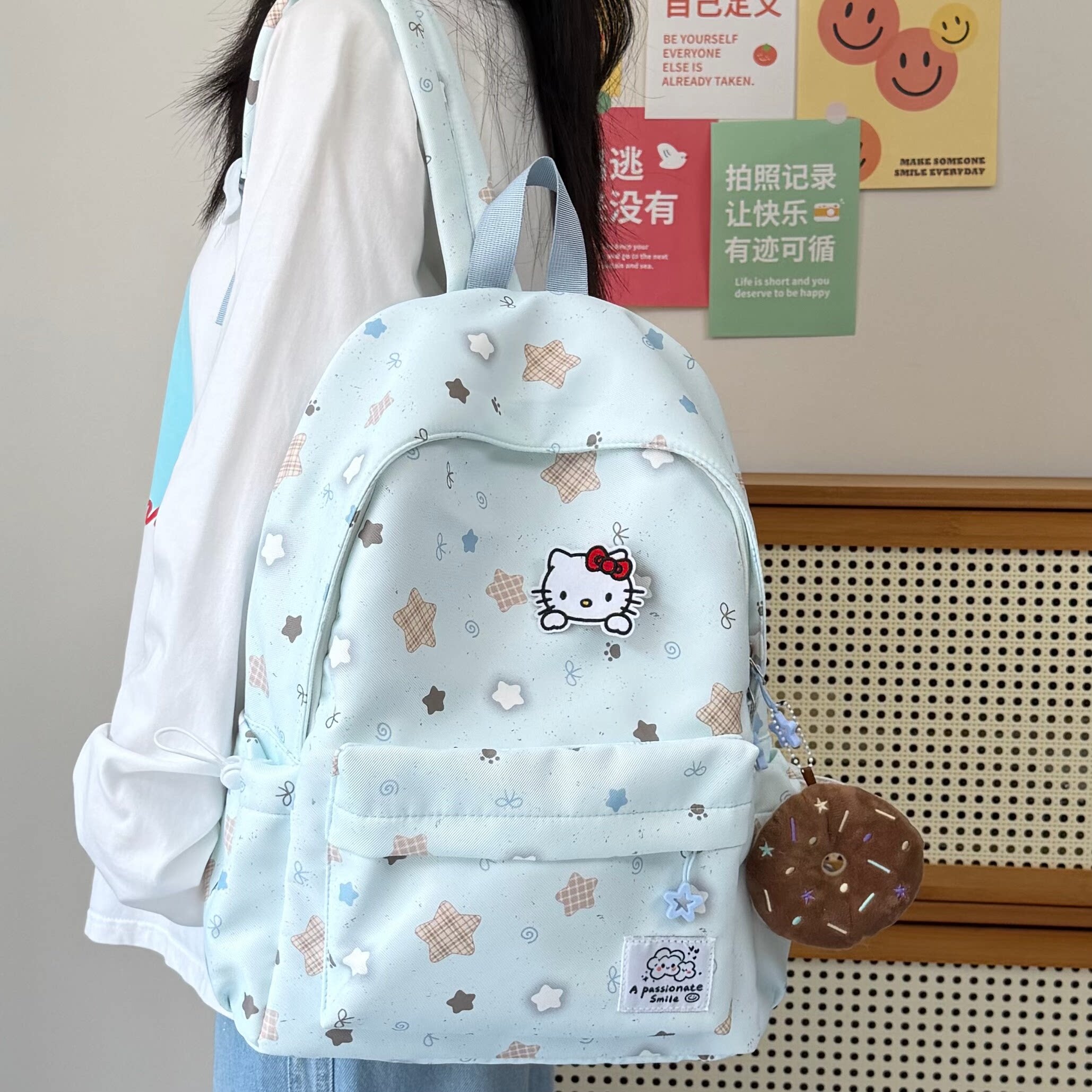 新款小仙女书包少女女生高颜值星星背包学生大容量轻便初中双肩包