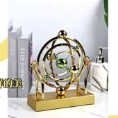 创意宇宙天体混沌摆件永动机桌面磁悬浮科技摇摆旋转家居客厅装 饰