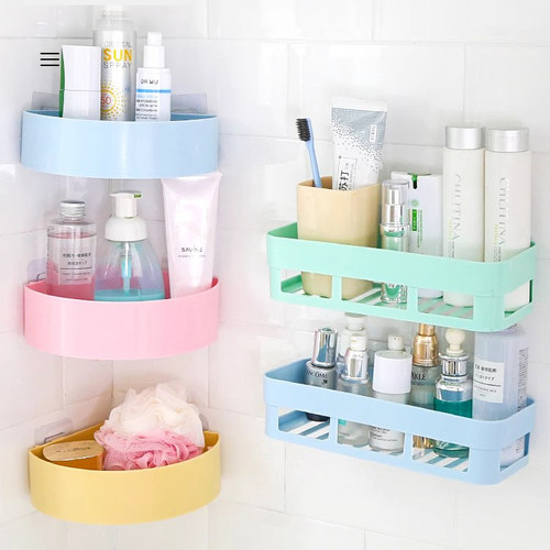 免打孔卫生间置物架子厨房塑料