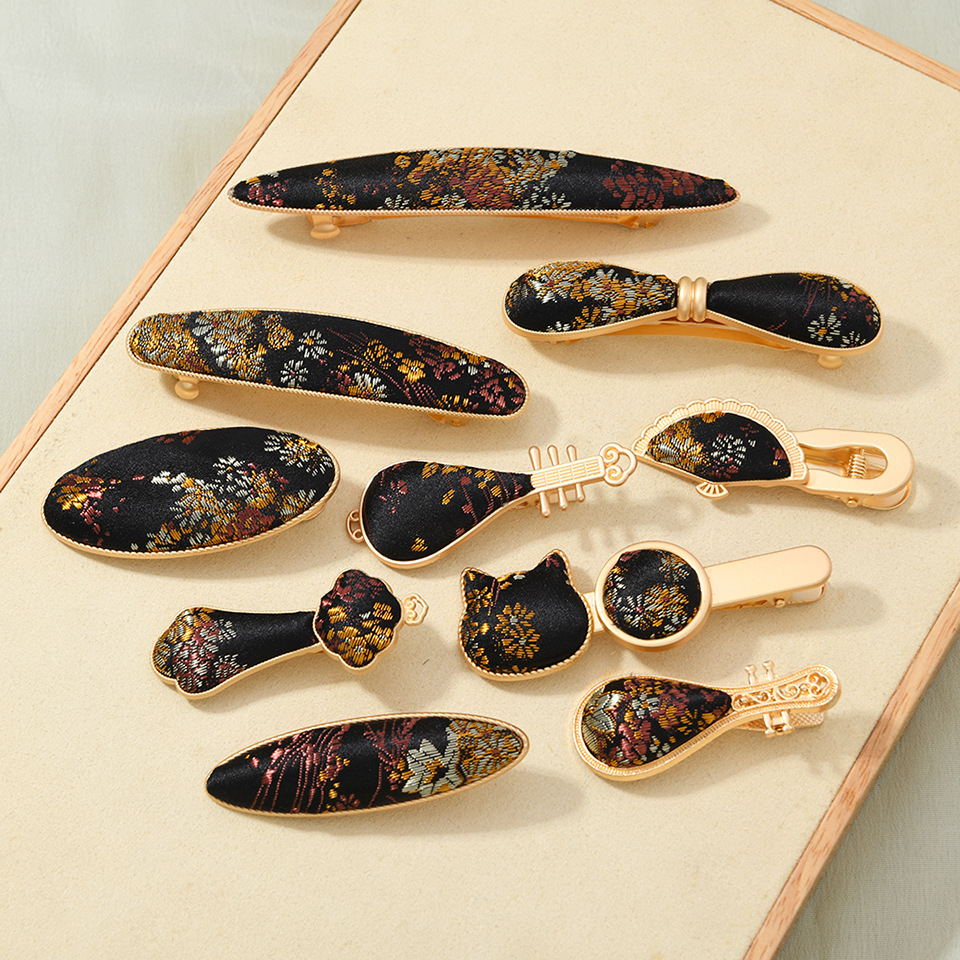 非遗名家宋锦百分桑蚕丝发夹