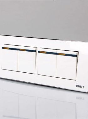 正泰118型墙壁开关插座面板NEW5F幻银一二三四五六开插 双控白色