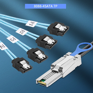 SFF 8088转4SATA电脑机箱服务器环保网磁盘阵MiniSAS数据线转接头