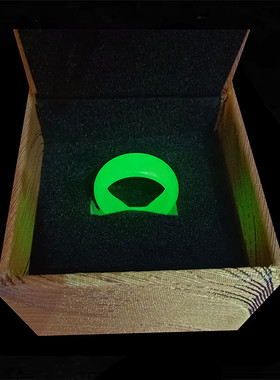 天然玉石夜光戒指手工DIY情侣对