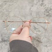 52mm多边形眼镜框近视超轻钛眼镜架女可配度数度数防蓝光小红书