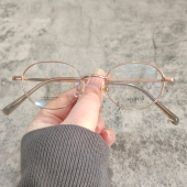 46mm小框加厚高度数椭圆近视眼镜框钛金属女超轻眼镜架可配防蓝光