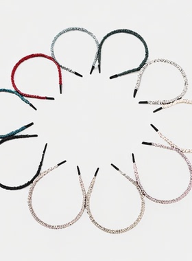 100%桑蚕丝搭配头饰洗澡发箍简约女生发饰真丝发箍女发带头箍头饰