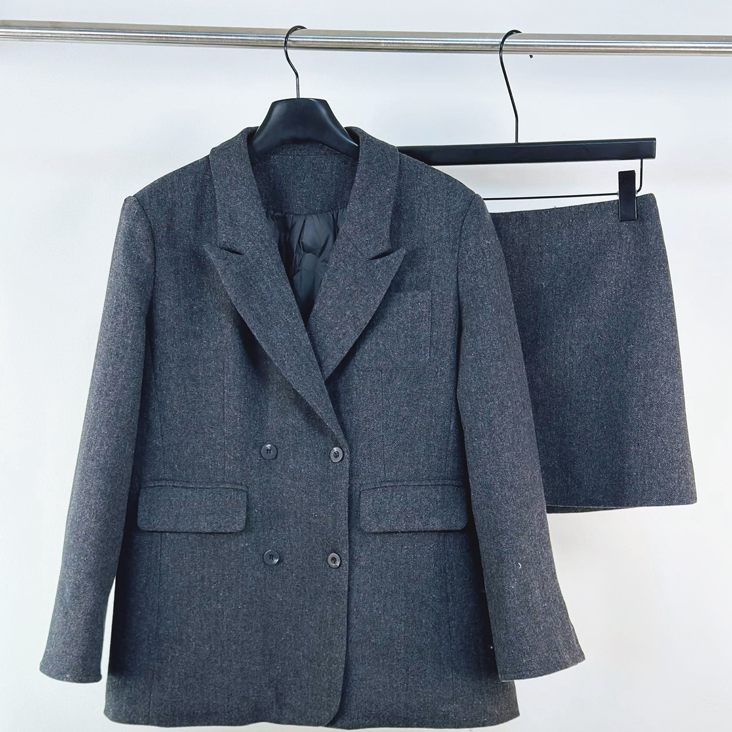 韩版气质名媛小香风羽绒套装女冬高级感毛呢西服外套半身裙两件套,女装/女士精品,时尚套装,淘宝优惠券,粉丝福利购,淘宝优惠卷