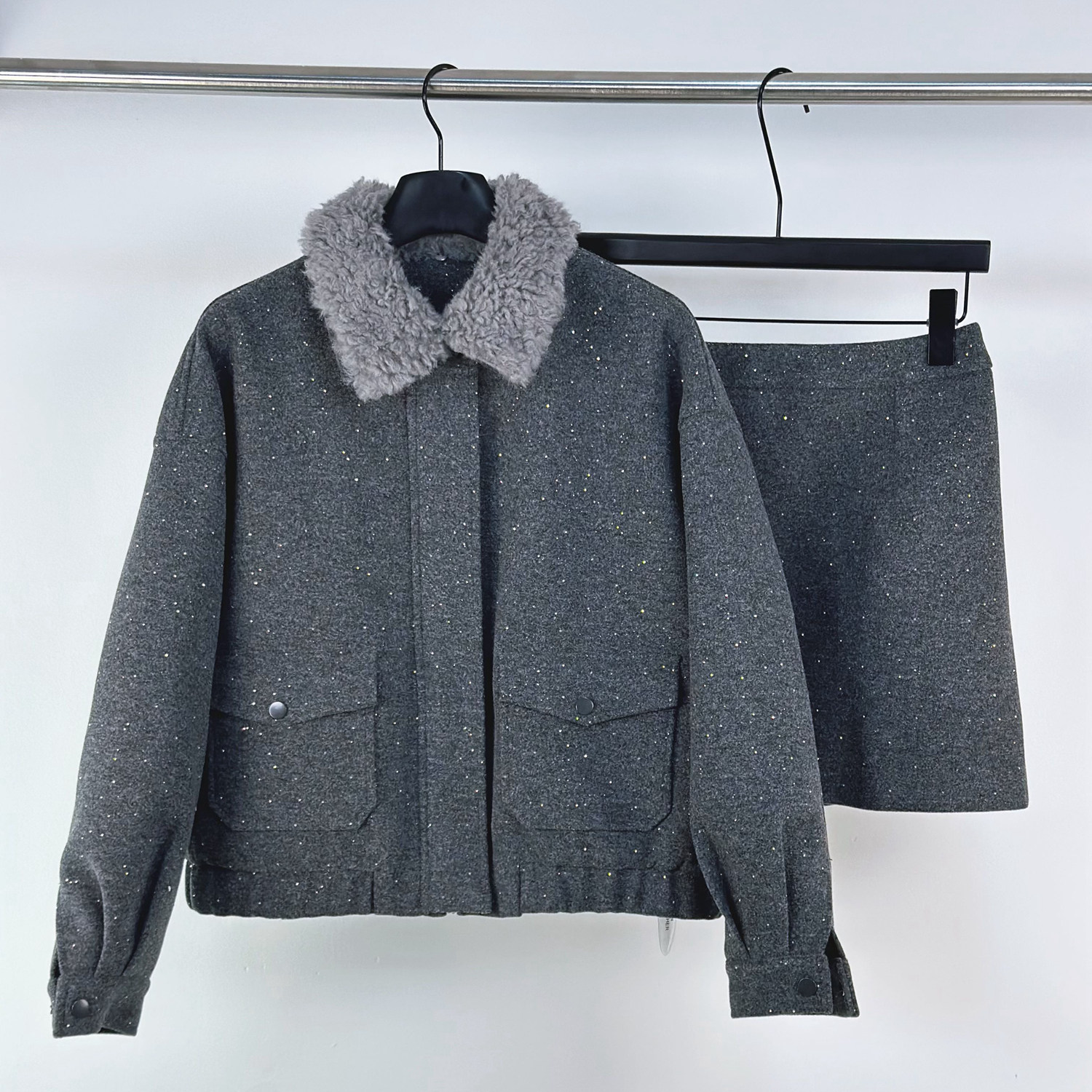 小香风羽绒套装女冬2025年新款翻领宽松毛呢外套高腰A字裙两件套,女装/女士精品,时尚套装,淘宝优惠券,粉丝福利购,淘宝优惠卷