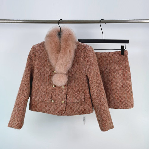 柏多伊俪上衣半身裙小香风套装