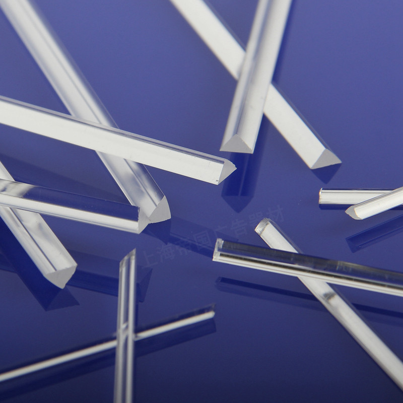 亚克力三角条三角棒透明有机玻璃加固条pmma三角形广告条3mm5毫米