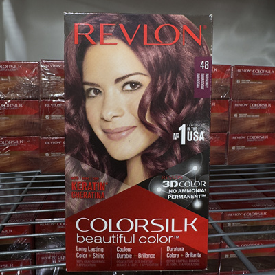 香港购露华浓REVLON丽然染发剂焗油膏遮盖白发不伤发两盒包邮