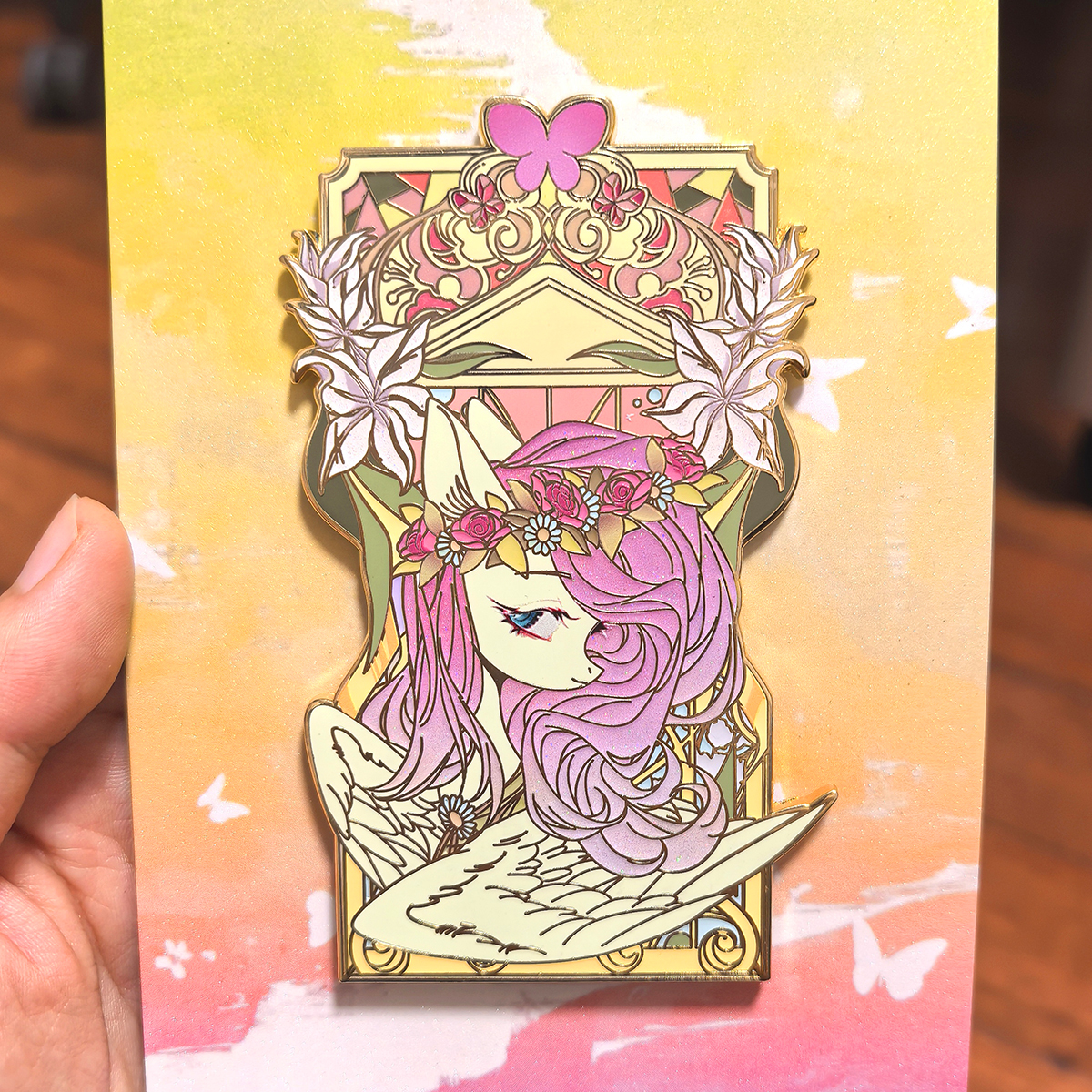 加冕典礼系列小蝶柔柔金属徽章