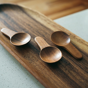 早上好商店|小可爱迷你柚木天然实木木勺茶叶勺儿童勺调味勺