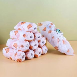 一次性鞋 套室内印花卡通加厚耐磨无纺布防尘儿童学生脚套卡通印花