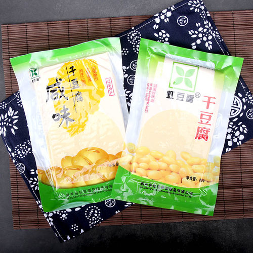 辽宁葫芦岛靠山屯虹螺岘虹豆香锦州干豆腐原味咸味千张皮小袋包装 - 封面