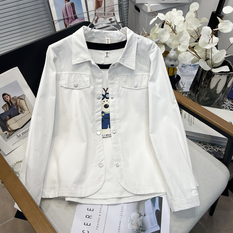 大码女装2025春季新款工装外套女