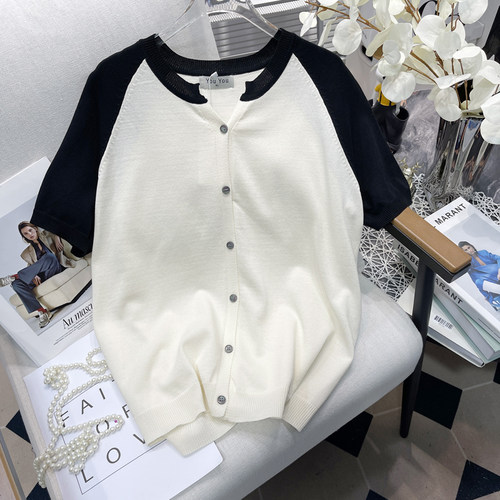 大码薄款针织开衫女夏季新款