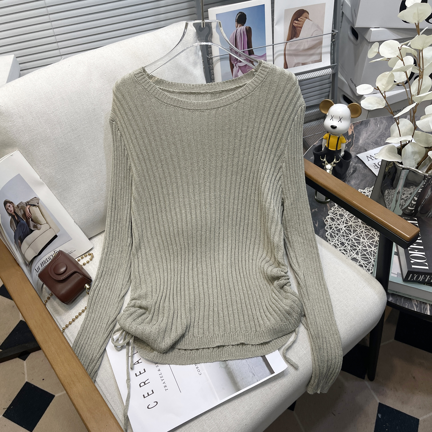 大码女装秋季新款圆领针织衫女