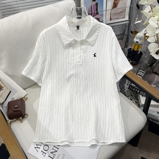 胡子叔大码女装夏季新款韩系小飞袖上衣显瘦胖mm宽松翻领短袖衬衫