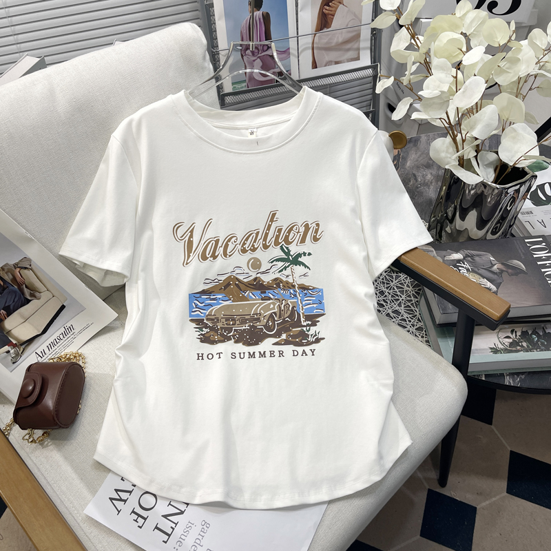 大码女装夏季新款正肩短袖T恤女