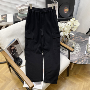 新款 工装 卫裤 大码 直筒裤 2026春季 女胖mm宽松显瘦休闲多袋裤 女装