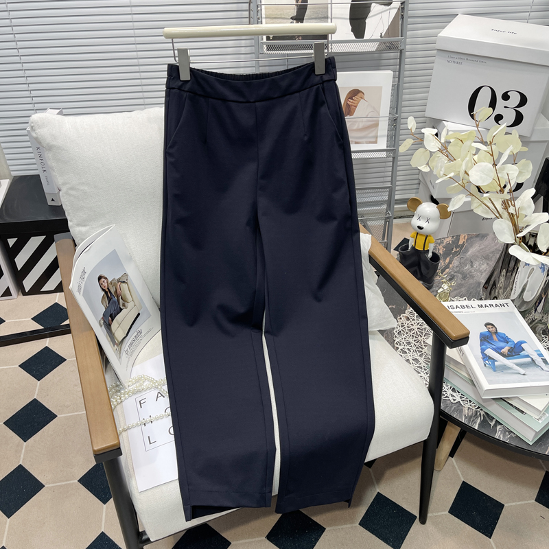 大码黑色烟管裤女胖mm弹力遮胯