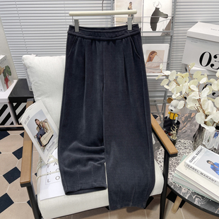 显瘦萝卜老爹裤 胡子叔大码 宽松哈伦裤 子秋冬韩版 胖mm高腰灯芯绒裤