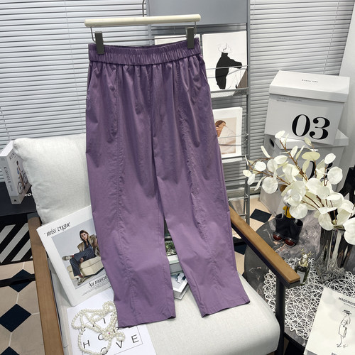 大码高弹力冰丝速干裤夏胖mm