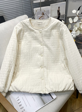 大码女装冬黑色棒球服薄款棉衣女