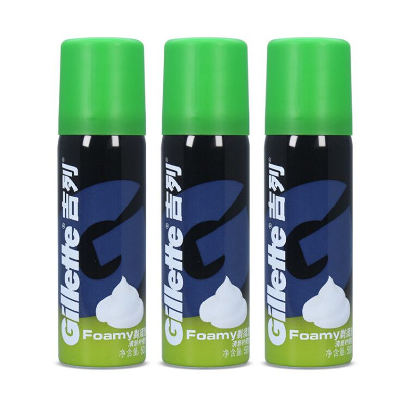 吉列剃须泡刮胡50g清新柠檬旅行