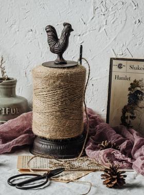 美式乡村风复古做旧铸铁公鸡道具