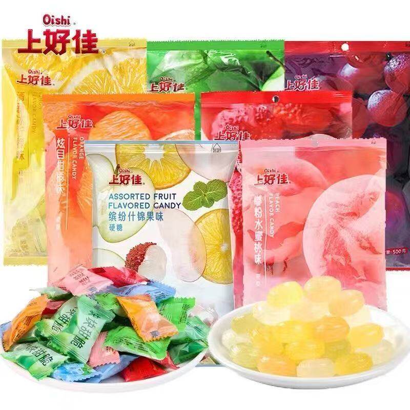 上好佳糖 水果糖100克青苹果薄荷八宝糖冰柠檬提子水蜜桃味硬糖