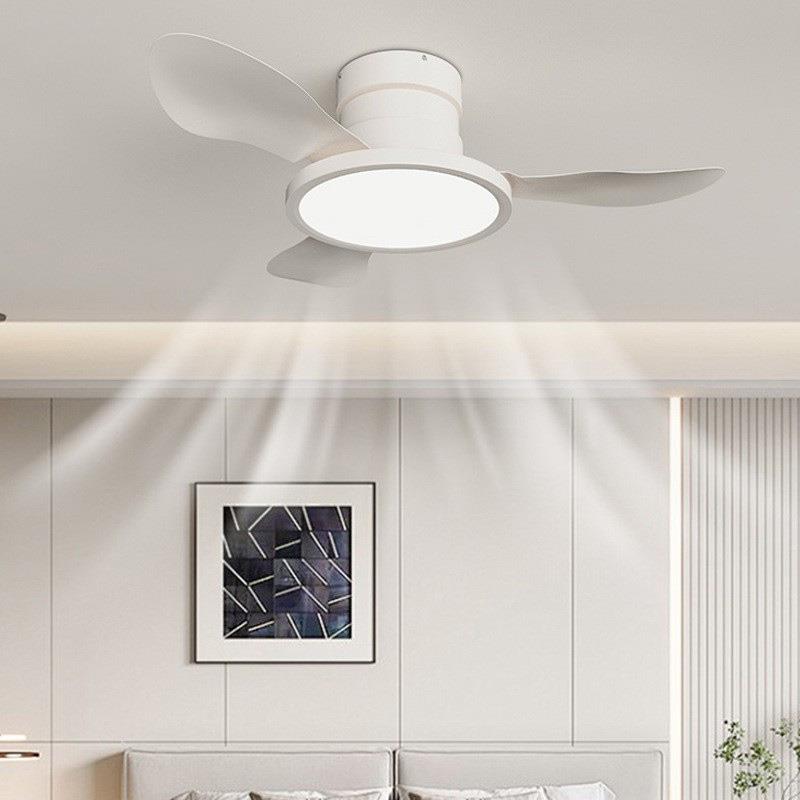 现代吊扇灯大风力家用变频卧室吸顶电风扇吊灯一体餐厅客厅风扇灯