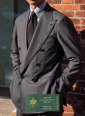CM那不勒斯皇后1881 Cerruti130支威望系列深灰羊毛西装358