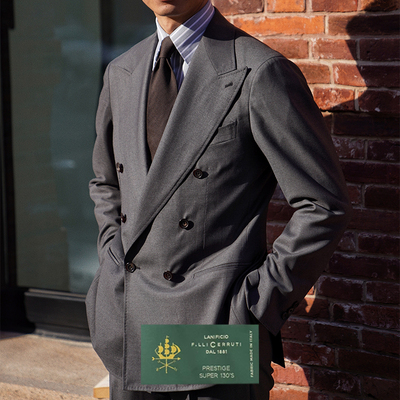 CM那不勒斯皇后1881 Cerruti130支威望系列深灰羊毛西装358