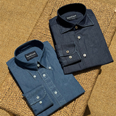 衬衫 CM那不勒斯皇后成衣水洗牛仔精梳棉休闲男士 长袖 系列