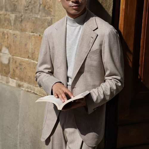 CM那不勒斯皇后意大利Drago Rugby沙色防水自然弹法兰绒套装410