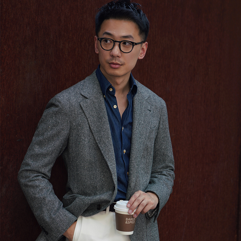 CM那不勒斯皇后意大利产面料14微米羊绒羊毛混纺西装93