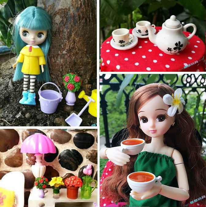 古董收藏日本RE-MENT老版食玩  花束 美食 水果摆件 娃娃场景道具