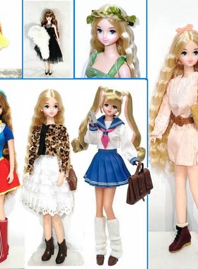 正散货6分娃衣服配件珍妮Blythe小布娃娃裙子JK制服水手服女仆装