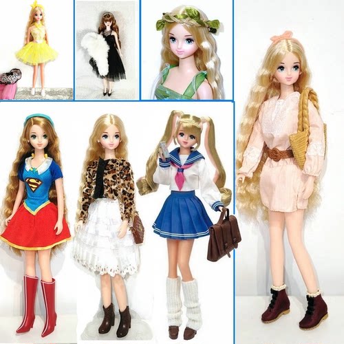 正散货6分娃衣服配件珍妮Blythe小布娃娃裙子JK制服水手服女仆装